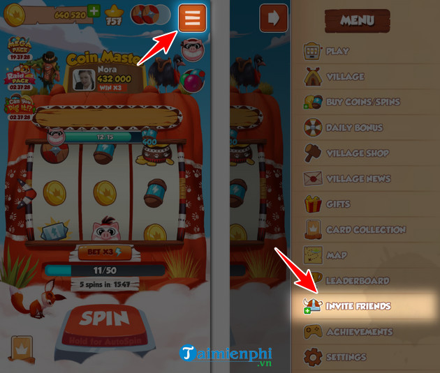 Hướng dẫn nhận 3000 spins Coin Master mỗi ngày miễn phí