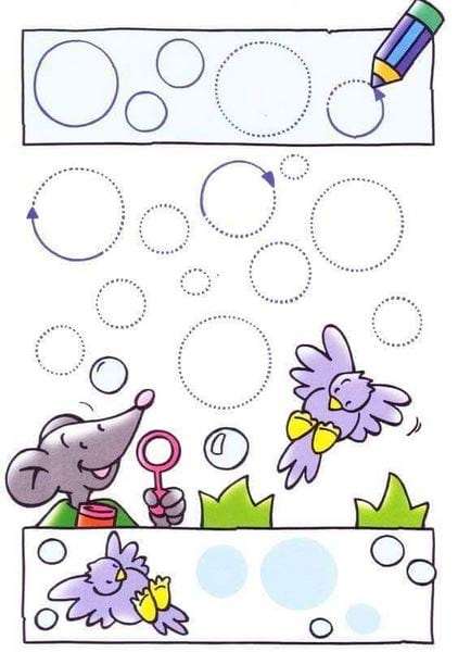 Bộ tranh nét đứt để bé rèn kỹ năng vẽ và tô màu