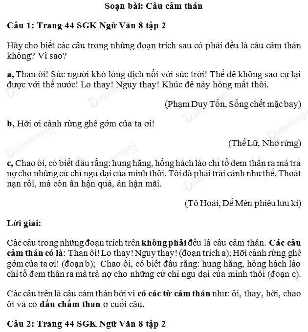 Bài Câu Cảm Thán Lớp 8: Hướng Dẫn Toàn Diện và Chi Tiết