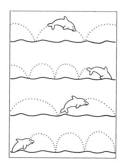 Bộ tranh nét đứt để bé rèn kỹ năng vẽ và tô màu