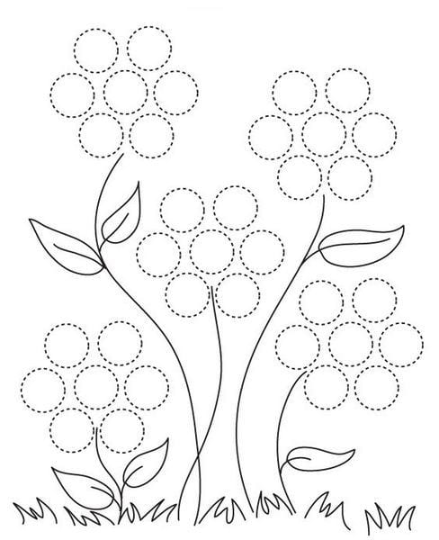 Bộ tranh nét đứt để bé rèn kỹ năng vẽ và tô màu