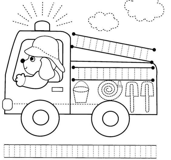 Bộ tranh nét đứt để bé rèn kỹ năng vẽ và tô màu