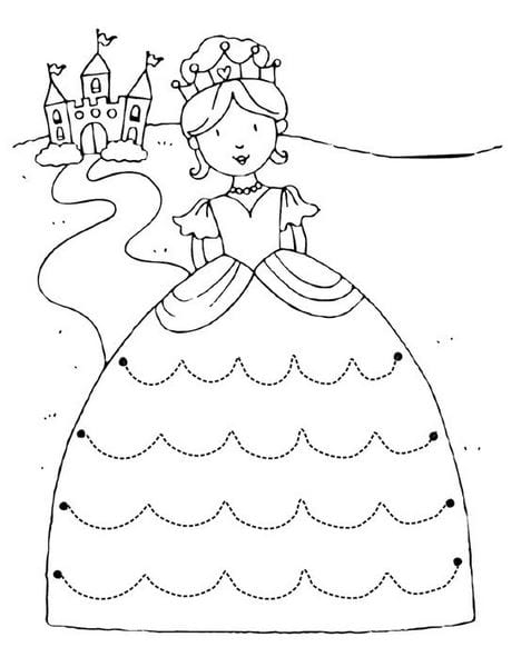 Bộ tranh nét đứt để bé rèn kỹ năng vẽ và tô màu