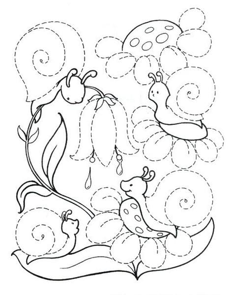 Bộ tranh nét đứt để bé rèn kỹ năng vẽ và tô màu