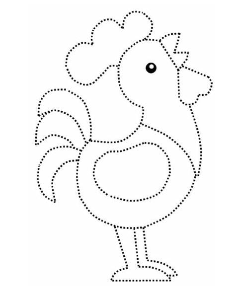 Bộ tranh nét đứt để bé rèn kỹ năng vẽ và tô màu