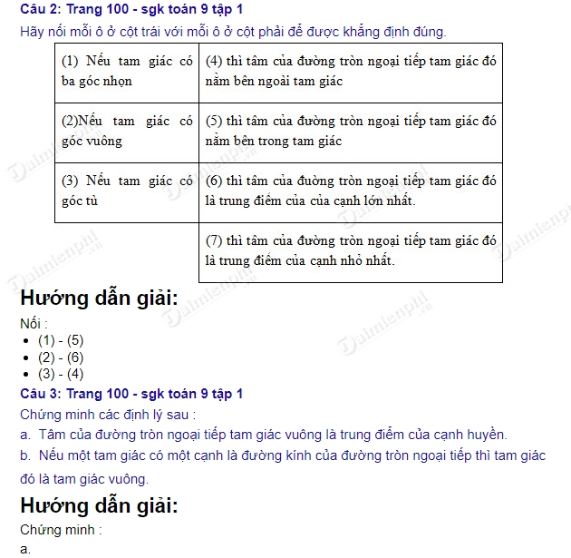 Bài 2 trang 100 SGK Toán 9 tập 1: Hướng Dẫn Giải Chi Tiết và Phân Tích