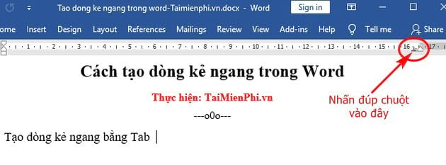 Bí quyết tạo đường kẻ ngang trong Word