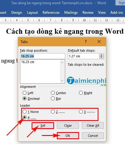 Bí quyết tạo đường kẻ ngang trong Word