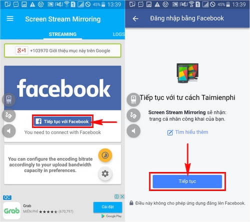 Hướng dẫn live stream màn hình điện thoại Android lên Facebook, Youtube