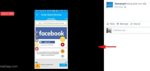 Hướng dẫn live stream màn hình điện thoại Android lên Facebook, Youtube