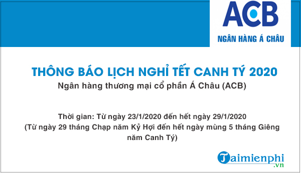 Lịch nghỉ Tết của Techcombank, Agribank, Vietcombank, BIDV, ....