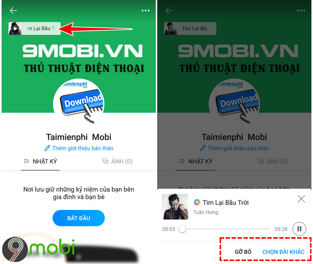 Hướng dẫn đặt nhạc nền cho trang cá nhân Zalo
