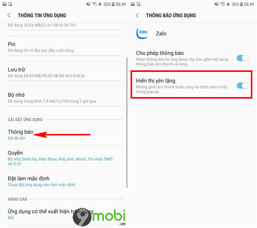 * Kích hoạt thông báo trên màn hình khoá Samsung