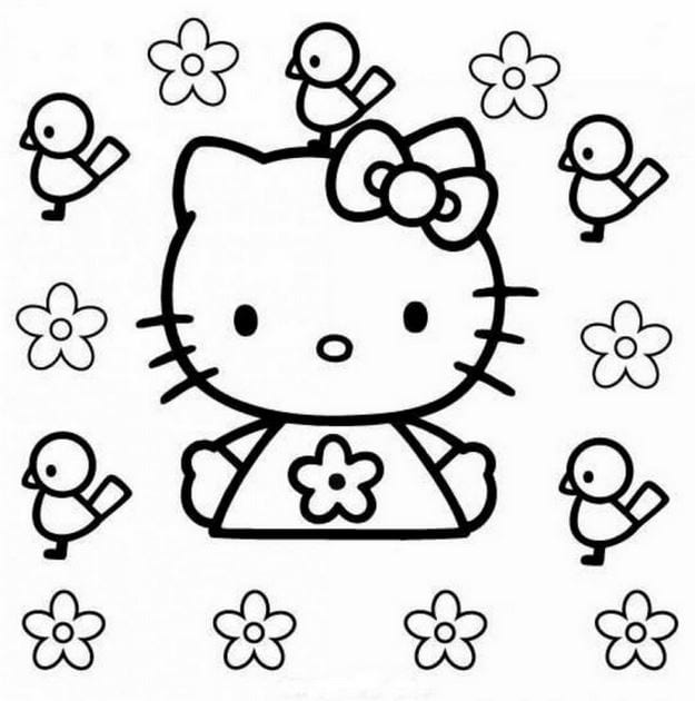 Tranh Tô Màu Mèo Kitty Dễ Thương Và Người Tuyết | PDF