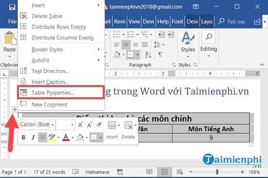 Bí Quyết Di Chuyển Bảng Trong Word