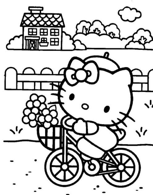 Tranh tô màu Hello Kitty đẹp - Tô màu trực tuyến