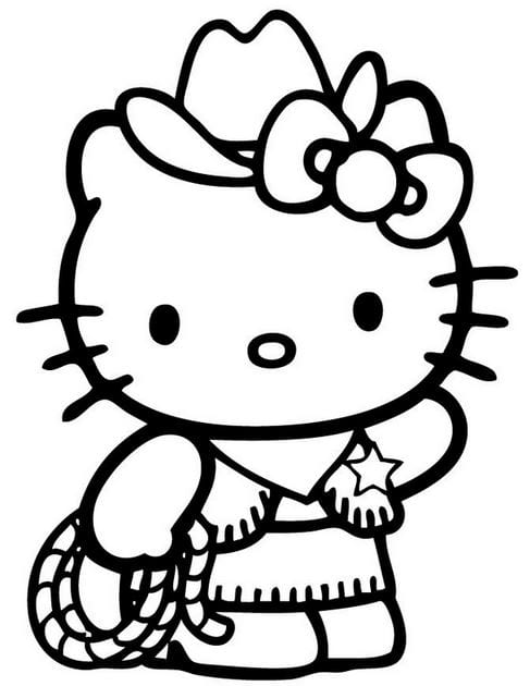 Bức tranh tô màu Hello Kitty