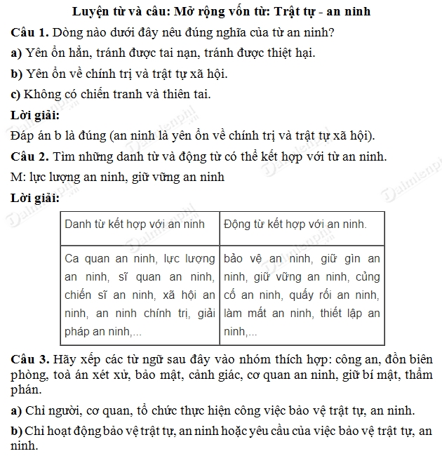 Mở Rộng Vốn Từ Trật Tự An Ninh Trang 48: Cách Học Hiệu Quả và Thực Hành Sáng Tạo