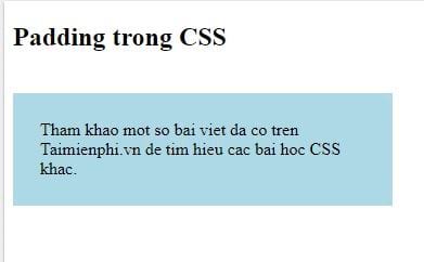 Padding trong CSS: Ý nghĩa, cách sử dụng và ví dụ minh họa