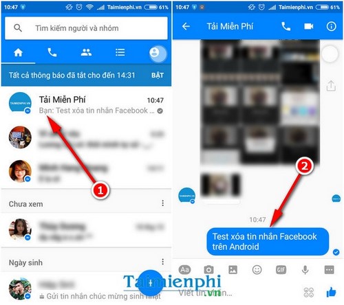 Hướng dẫn Xóa Tin Nhắn Facebook trên Điện Thoại iPhone và Android