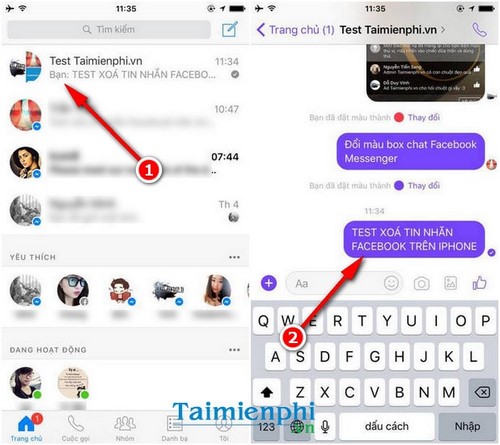 Hướng dẫn Xóa Tin Nhắn Facebook trên Điện Thoại iPhone và Android