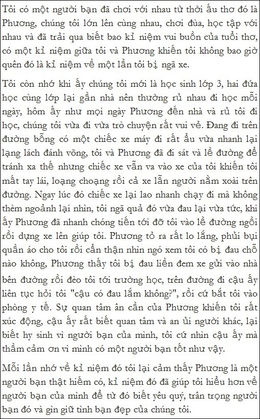 Kể Lại Một Trải Nghiệm Của Em Với Bạn Bè - Những Kỉ Niệm Khó Quên