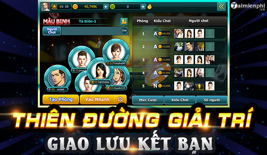 Trong một ván chơi Game Mậu Binh online 789win tối đa có 4 người