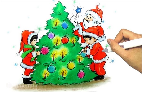 Bí quyết vẽ tranh Noel Giáng sinh đơn giản