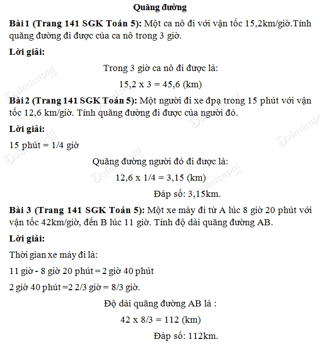 Cách Giải Bài Toán Quãng Đường Lớp 5 - Hướng Dẫn Chi Tiết Và Đầy Đủ Nhất