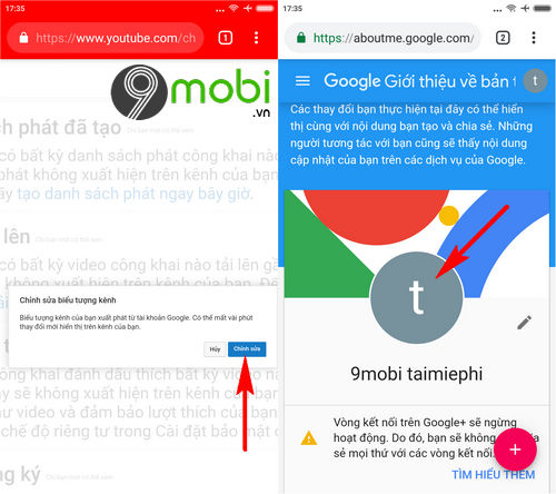 Hướng dẫn đổi hình đại diện trên Youtube từ điện thoại