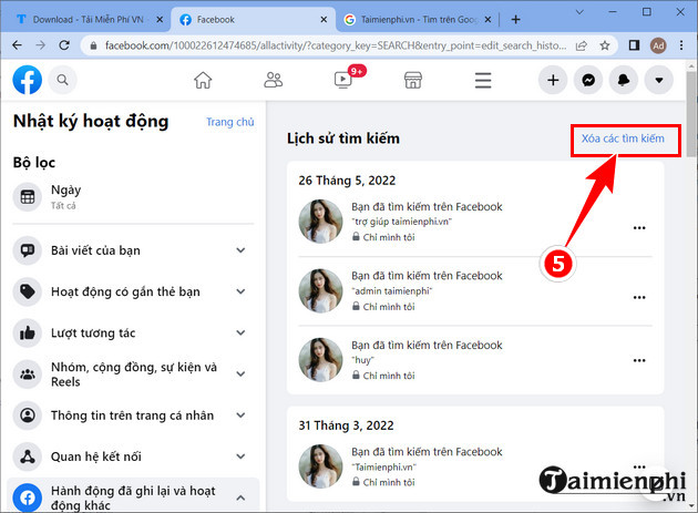 5. Lưu Ý Khi Xóa Lịch Sử Facebook