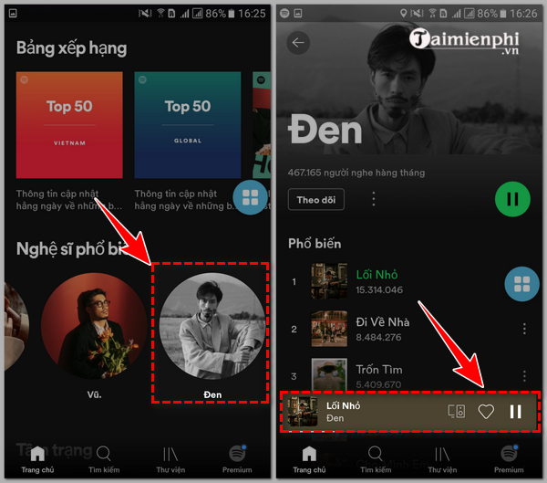 Thủ thuật hẹn giờ tắt nhạc Spotify cho Android, iPhone