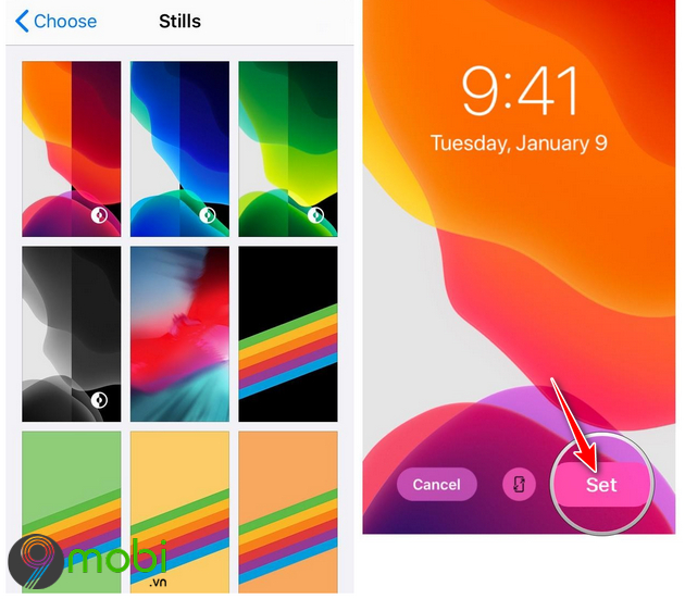 Cách tải hình nền iPhone SE 2022, iPhone 13-13 Pro xanh lá, iPad Air 5