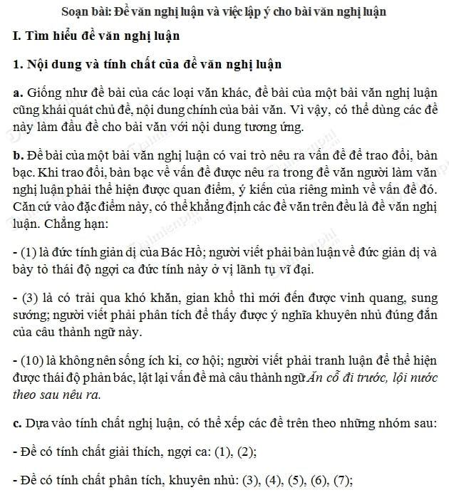 Các Bài Văn Nghị Luận Lớp 7 - Hướng Dẫn Chi Tiết Và Mẫu Bài Hay Nhất