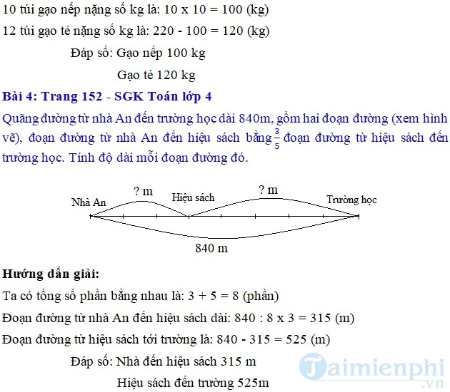 Sách giáo khoa Toán lớp 4 trang 152: Tổng hợp bài tập và lời giải chi tiết