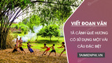 Viết đoạn văn ngắn (khoảng 5 - 7 câu) mô tả về cảnh đẹp quê hương, nơi mà mộ người đã khuất trở thành một phần không thể thiếu của bức tranh tự nhiên