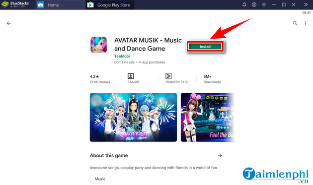 Hướng dẫn cài đặt và trải nghiệm Avatar Musik trên BlueStacks