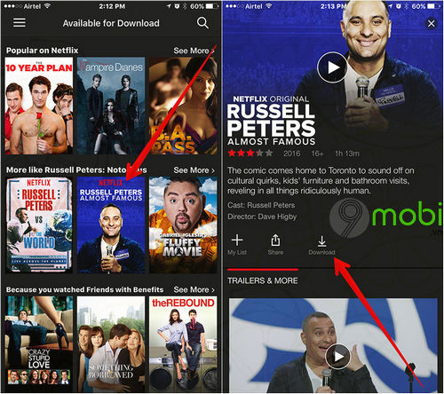 Bí quyết tải phim từ Netflix về điện thoại