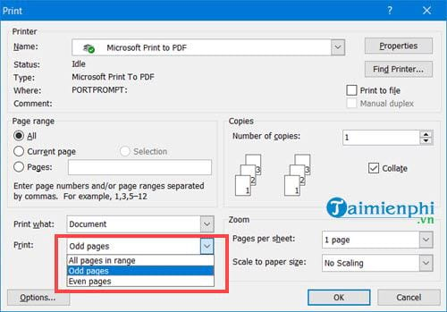 Bí quyết in trang số chẵn lẻ trên Word