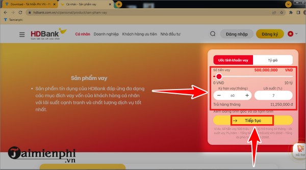 Hướng dẫn đăng ký vay tiền online tại ng-n hàng HDBank