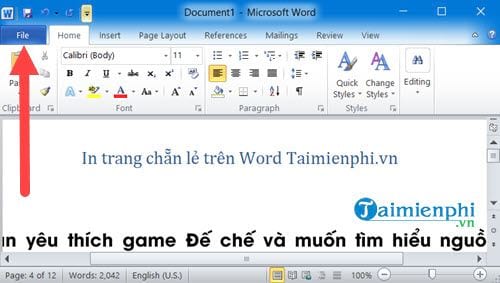 Bí quyết in trang số chẵn lẻ trên Word