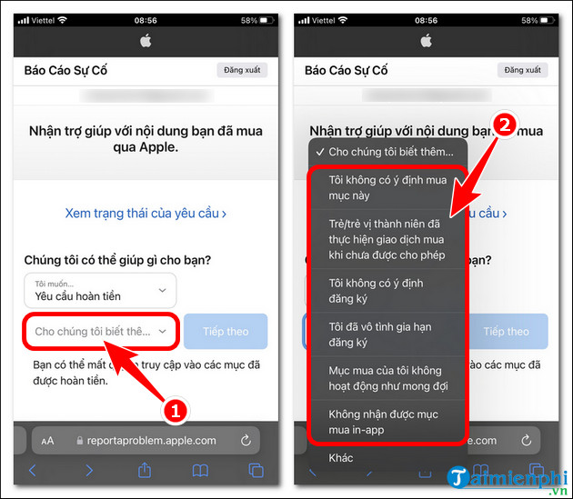 Làm thế nào để đòi tiền lại từ App Store khi mua ứng dụng hoặc nạp game