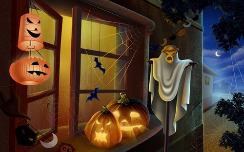 Bức tranh Halloween, hình nền Halloween 2021 cho máy tính và laptop