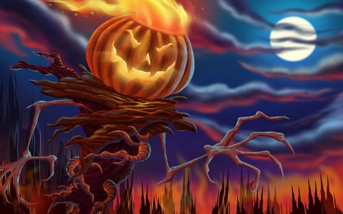 Bức tranh Halloween, hình nền Halloween 2021 cho máy tính và laptop