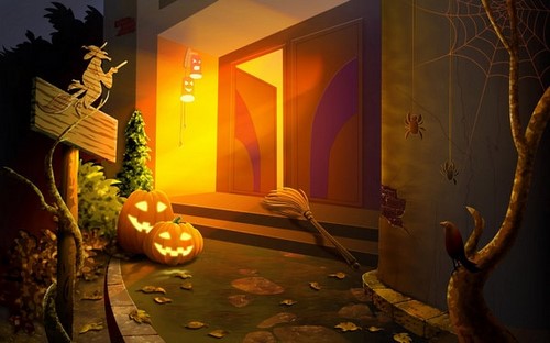 Bức tranh Halloween, hình nền Halloween 2021 cho máy tính và laptop