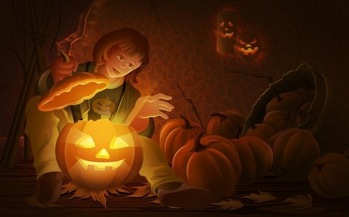 Bức tranh Halloween, hình nền Halloween 2021 cho máy tính và laptop