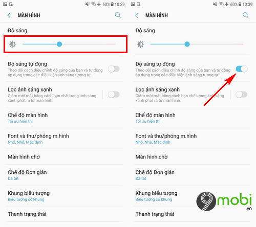 Cải thiện ánh sáng trên màn hình Samsung