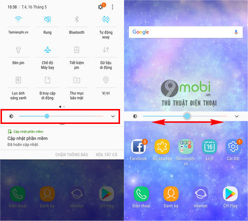 Cải thiện ánh sáng trên màn hình Samsung