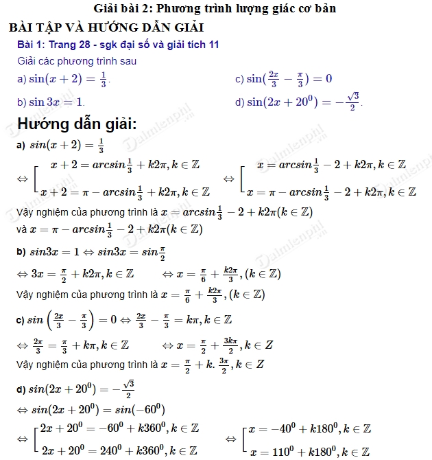 Bài 3 Toán 11 Trang 28: Hướng Dẫn Chi Tiết và Bài Tập Minh Họa