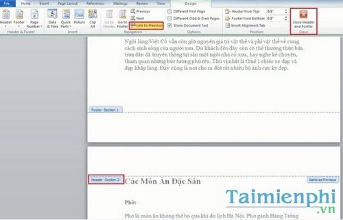 Bí quyết tạo Header và Footer đẹp trong Word 2010